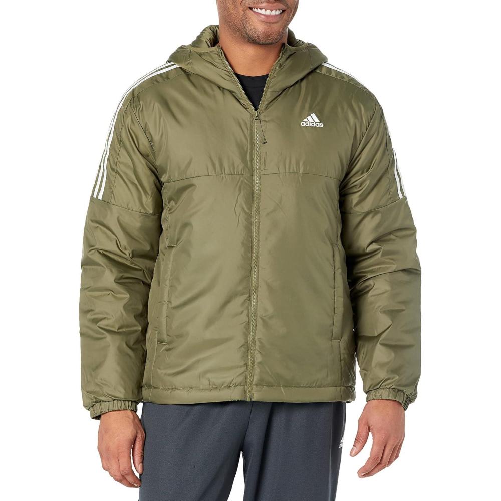 imageadidas Mens Essentials Insulated Hooded JacketFocus Olive