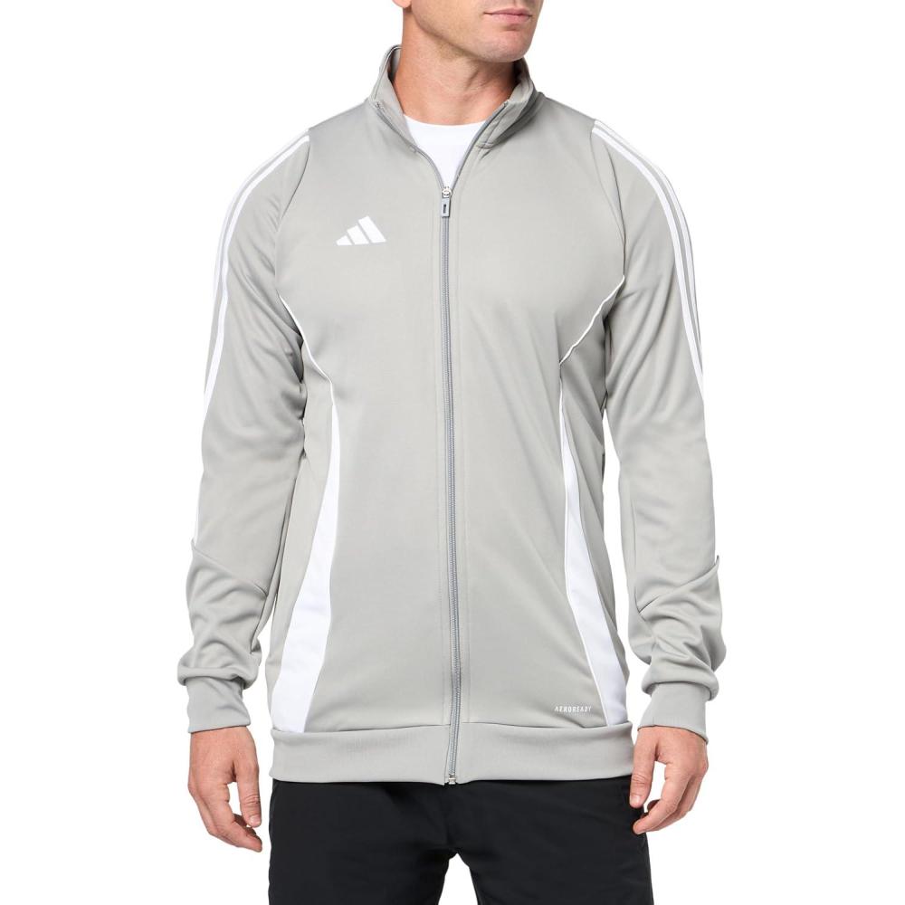 imageadidas Mens Tiro 24 Training JacketTeam Mid GreyWhite
