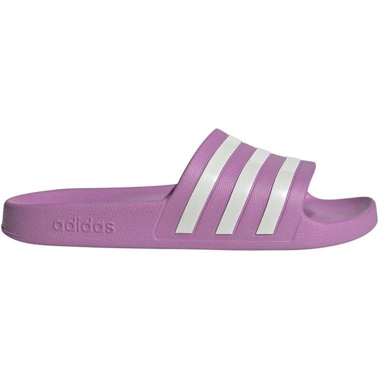 imageadidas Womens Adilette Aqua Slide SandalPreloved PurpleOff WhiteGrey