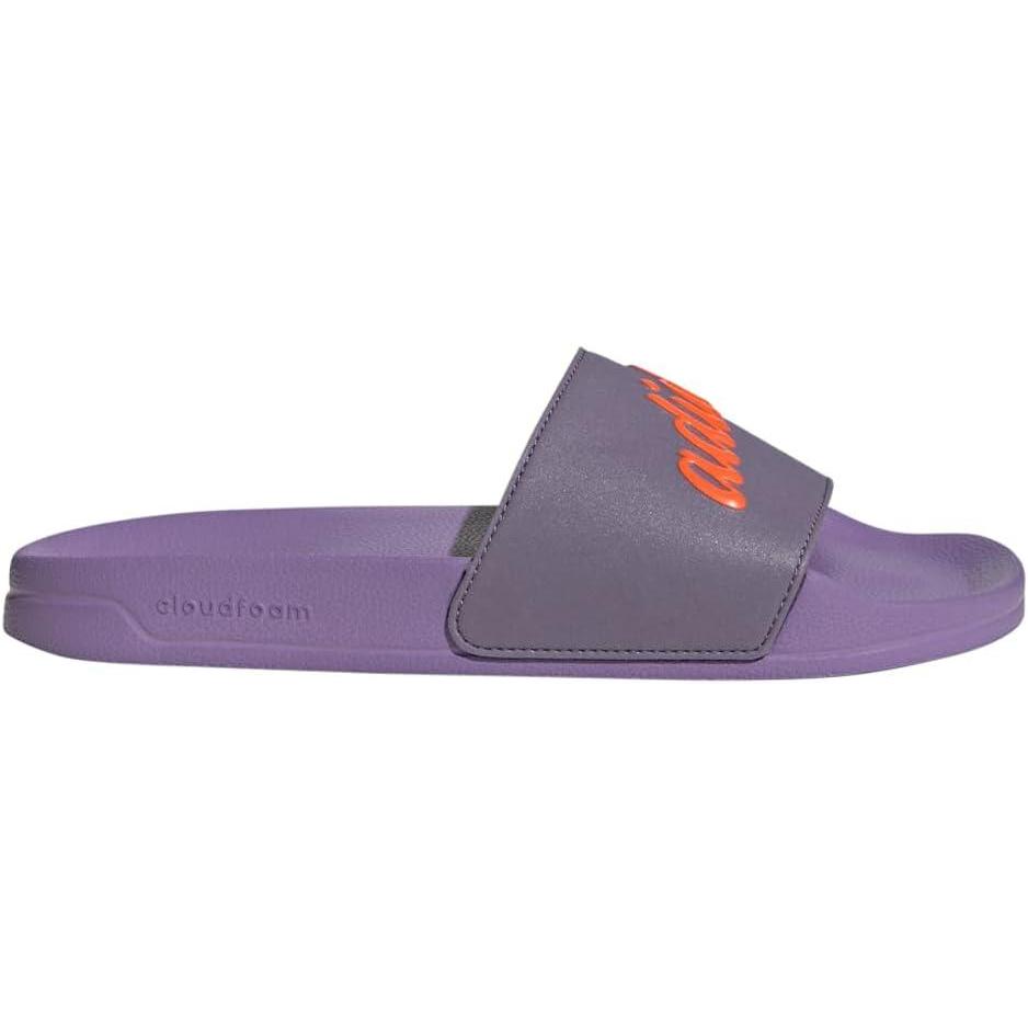 imageadidas Womens Adilette SlideShadow VioletImpact OrangeViolet Fusion