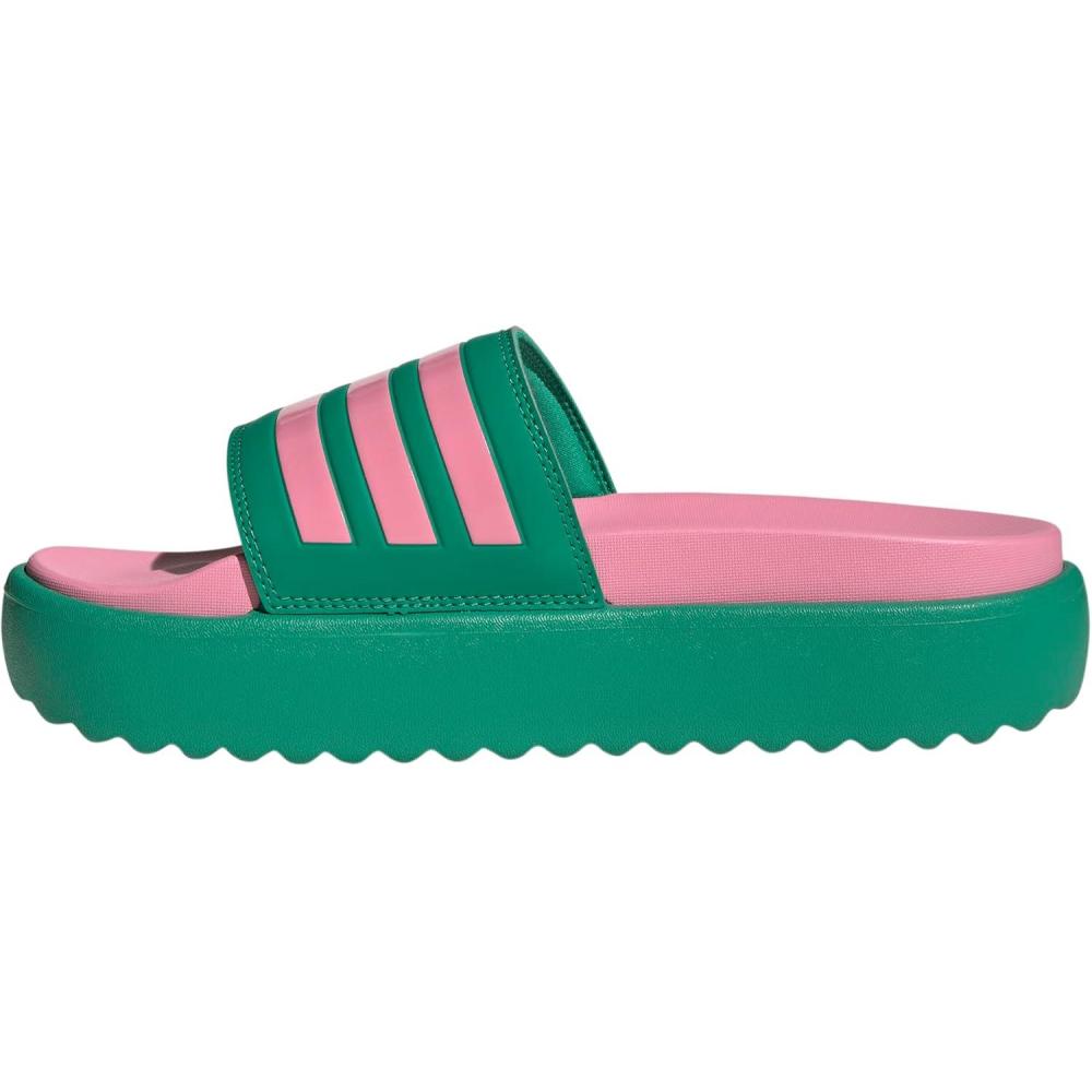 imageadidas womens Adilette PlatformCourt GreenBliss PinkBliss Pink