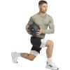 imageadidas Mens Techfit Compression Long Sleeve Training TShirtSilver Pebble