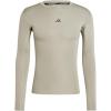imageadidas Mens Techfit Compression Long Sleeve Training TShirtSilver Pebble