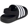imageadidas UnisexChild Adilette Estrap Slide SandalBlackWhiteBlack