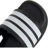 imageadidas UnisexChild Adilette Estrap Slide SandalBlackWhiteBlack