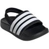 imageadidas UnisexChild Adilette Estrap Slide SandalBlackWhiteBlack