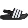 imageadidas UnisexChild Adilette Estrap Slide SandalBlackWhiteBlack