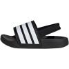 imageadidas UnisexChild Adilette Estrap Slide SandalBlackWhiteBlack