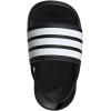 imageadidas UnisexChild Adilette Estrap Slide SandalBlackWhiteBlack