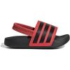 imageadidas UnisexChild Adilette Estrap Slide SandalBright RedBlackBlack