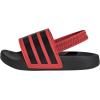 imageadidas UnisexChild Adilette Estrap Slide SandalBright RedBlackBlack