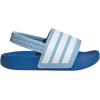 imageadidas UnisexChild Adilette Estrap Slide SandalClear SkyWhiteBright Royal