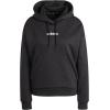 imageadidas Womens Essentials Linear Fleece HoodieBlackWhite