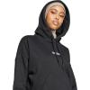 imageadidas Womens Essentials Linear Fleece HoodieBlackWhite