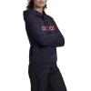 imageadidas Womens Essentials Linear Fleece HoodieLegend InkSignal Pink