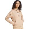 imageadidas Womens Essentials Linear Fleece HoodieWarm SandstoneWhite
