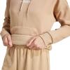 imageadidas Womens Essentials Linear Fleece HoodieWarm SandstoneWhite