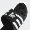 imageadidas unisexadult Adissage SlidesSandalBlackWhiteBlack