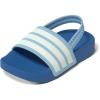 imageadidas UnisexChild Adilette Estrap Slide SandalClear SkyWhiteBright Royal