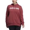 imageadidas Womens Essentials Linear Fleece HoodieLegacy RedWhite