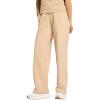 imageadidas Womens Essentials Small Logo Feelcozy Open Hem PantsWarm SandstoneWhite