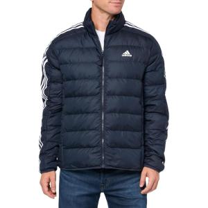 imageadidas Mens Essentials 3Stripes Light Down JacketInk