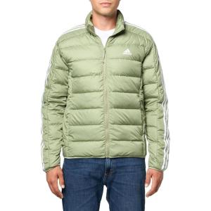 imageadidas Mens Essentials 3Stripes Light Down JacketTent Green