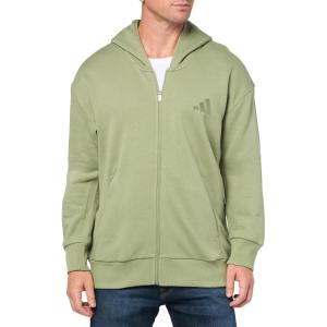 imageadidas mens All Szn Fleece Fullzip HoodieTent Green