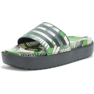 imageadidas womens Adilette PlatformCrew GreenBlackBlack