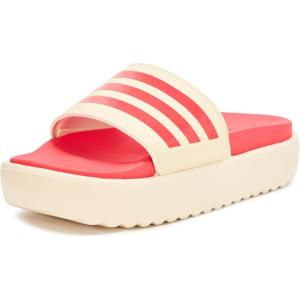 imageadidas womens Adilette PlatformWarm VanillaSemi Lucid RedSemi Lucid Red