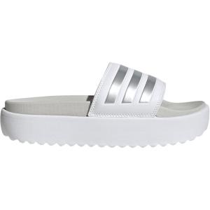imageadidas womens Adilette PlatformWhiteZero MetallicGrey