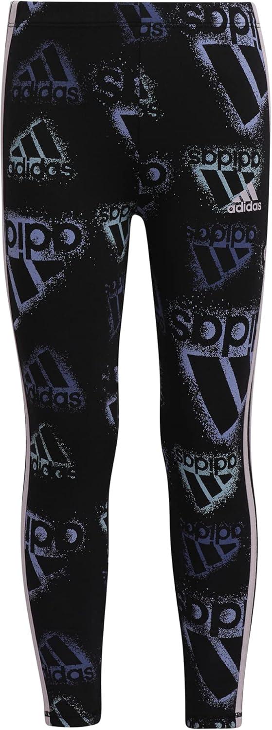 imageadidas Girls Long Sleeve Graphic Hooded Tee and Printed Tights Set
