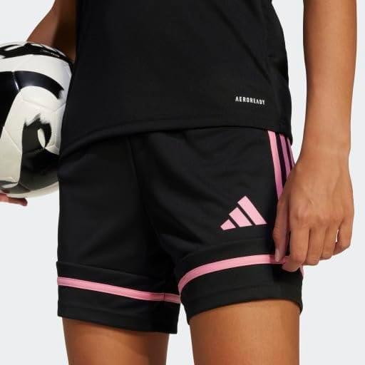 imageadidas Girls Squadra 25 ShortsBlackBlackEasy Pink