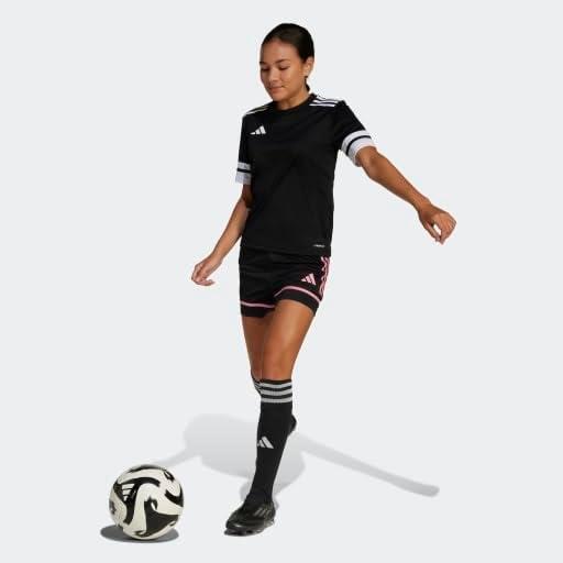 imageadidas Girls Squadra 25 ShortsBlackBlackEasy Pink
