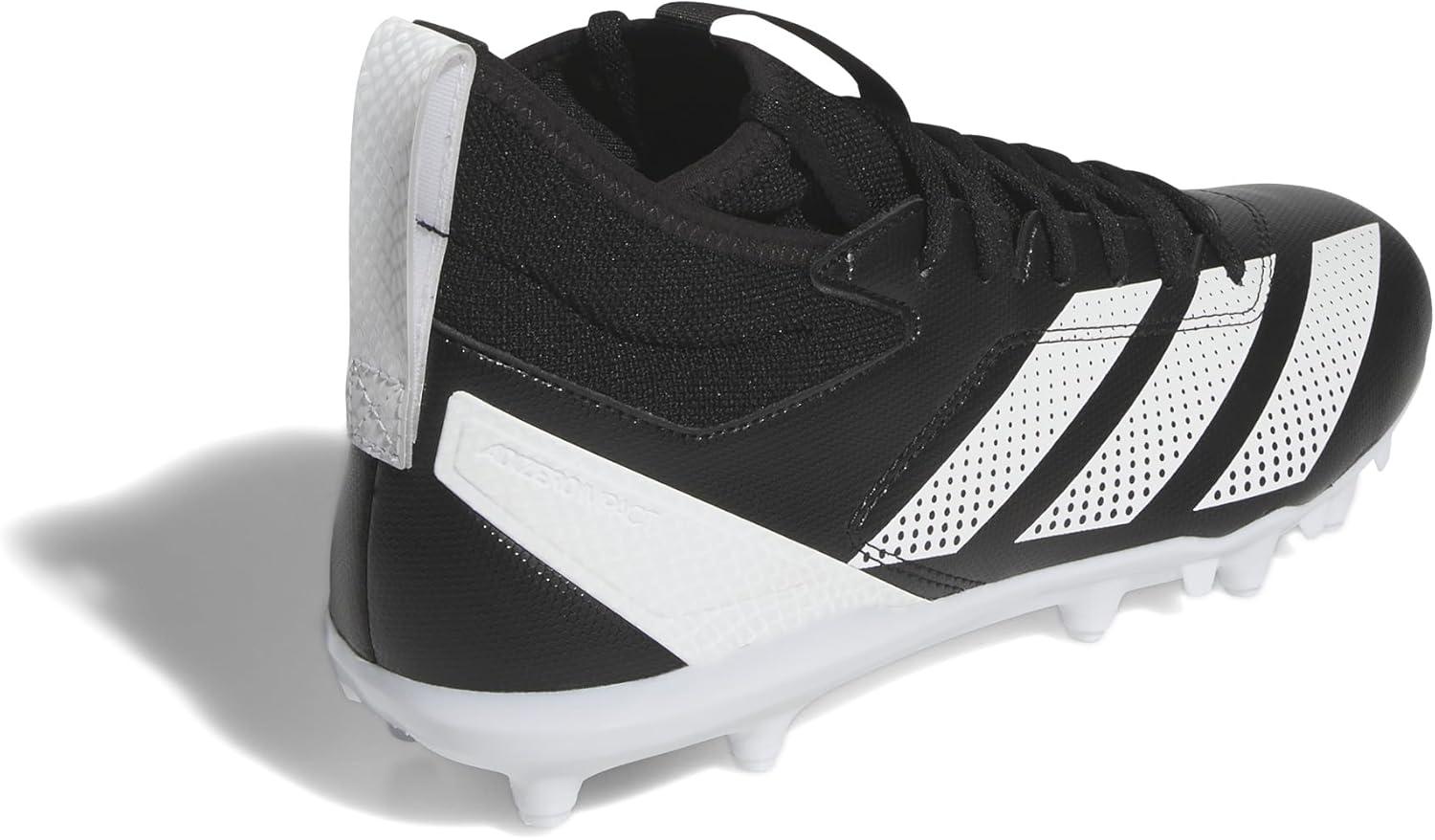 imageadidas Mens Adizero Impact2 American Football SneakerBlackWhiteBlack