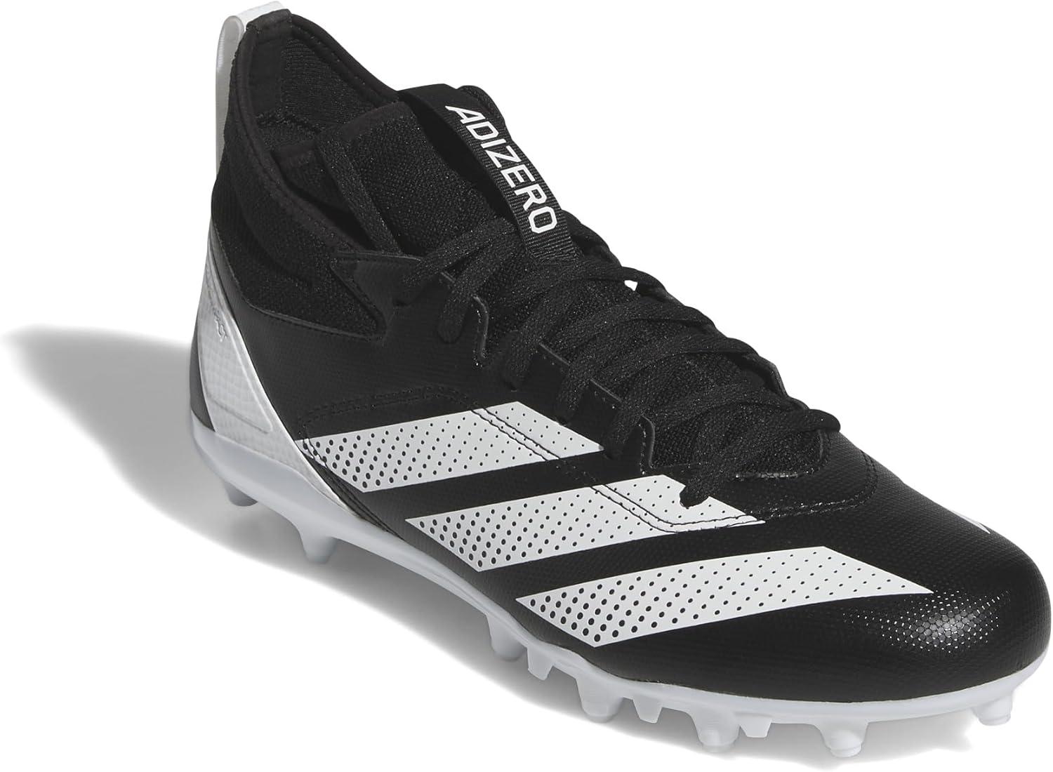 imageadidas Mens Adizero Impact2 American Football SneakerBlackWhiteBlack