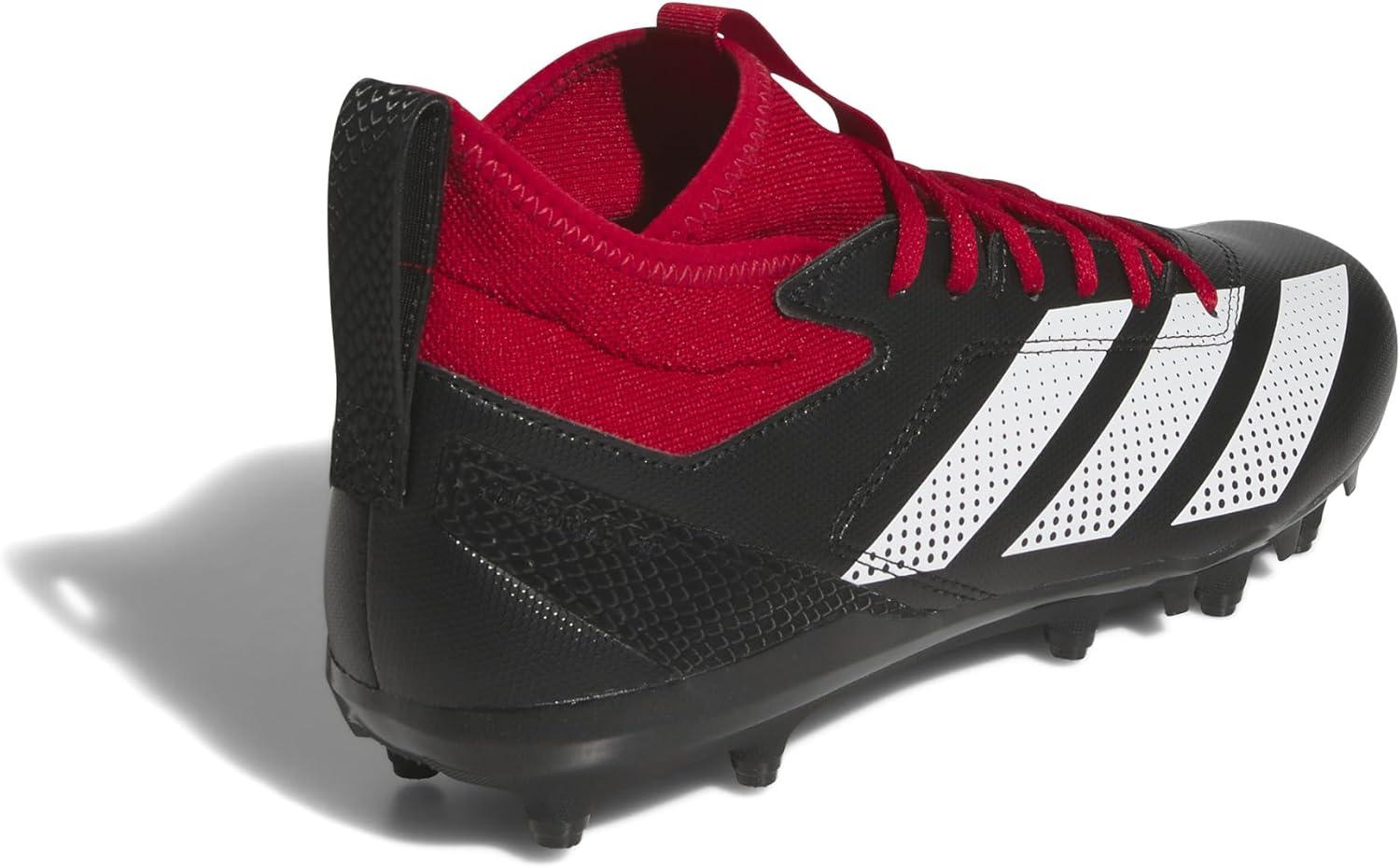 imageadidas Mens Adizero Impact2 American Football SneakerBlackWhiteTeam Power Red