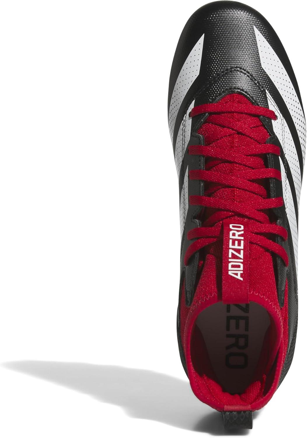 imageadidas Mens Adizero Impact2 American Football SneakerBlackWhiteTeam Power Red