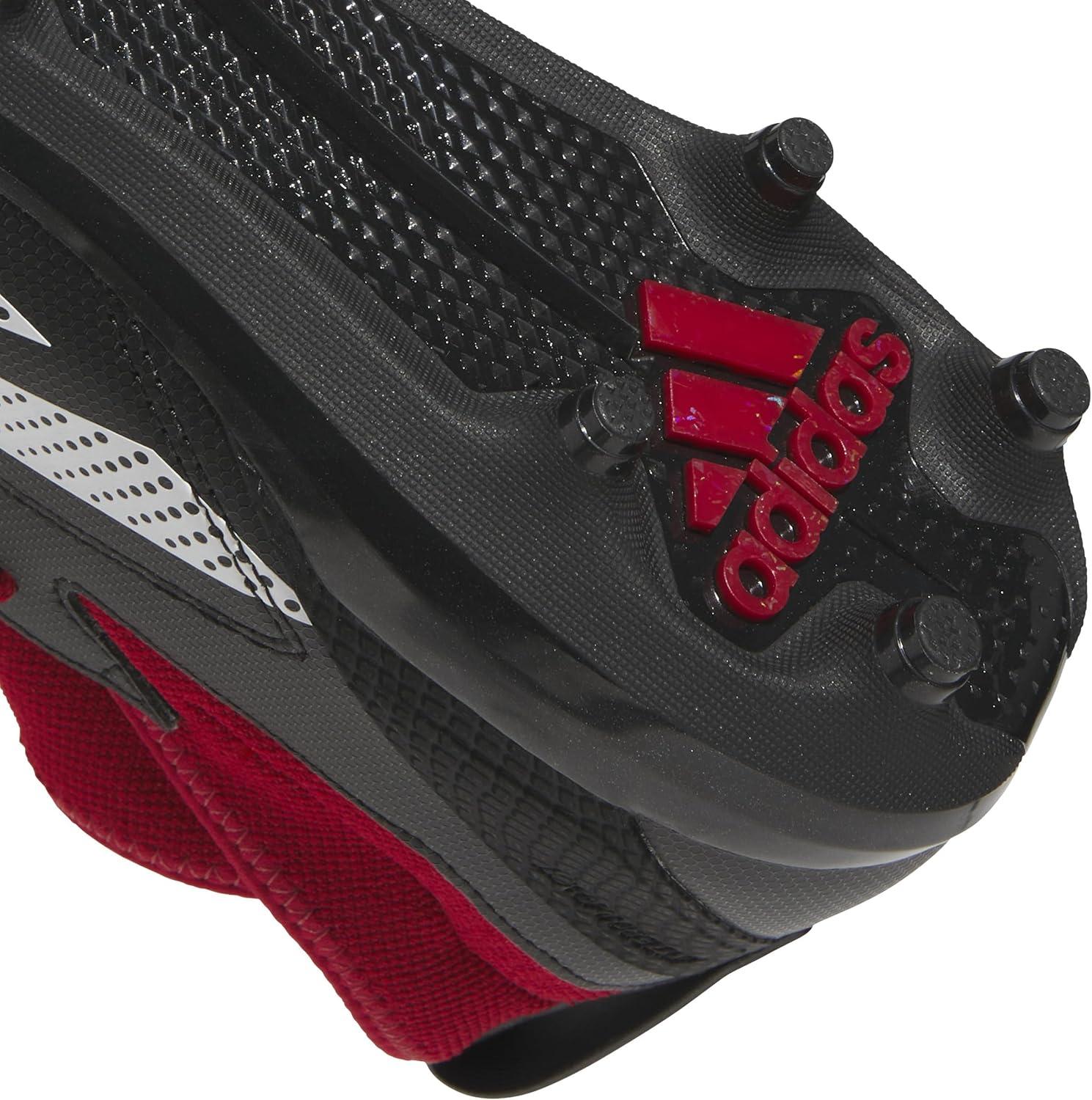 imageadidas Mens Adizero Impact2 American Football SneakerBlackWhiteTeam Power Red