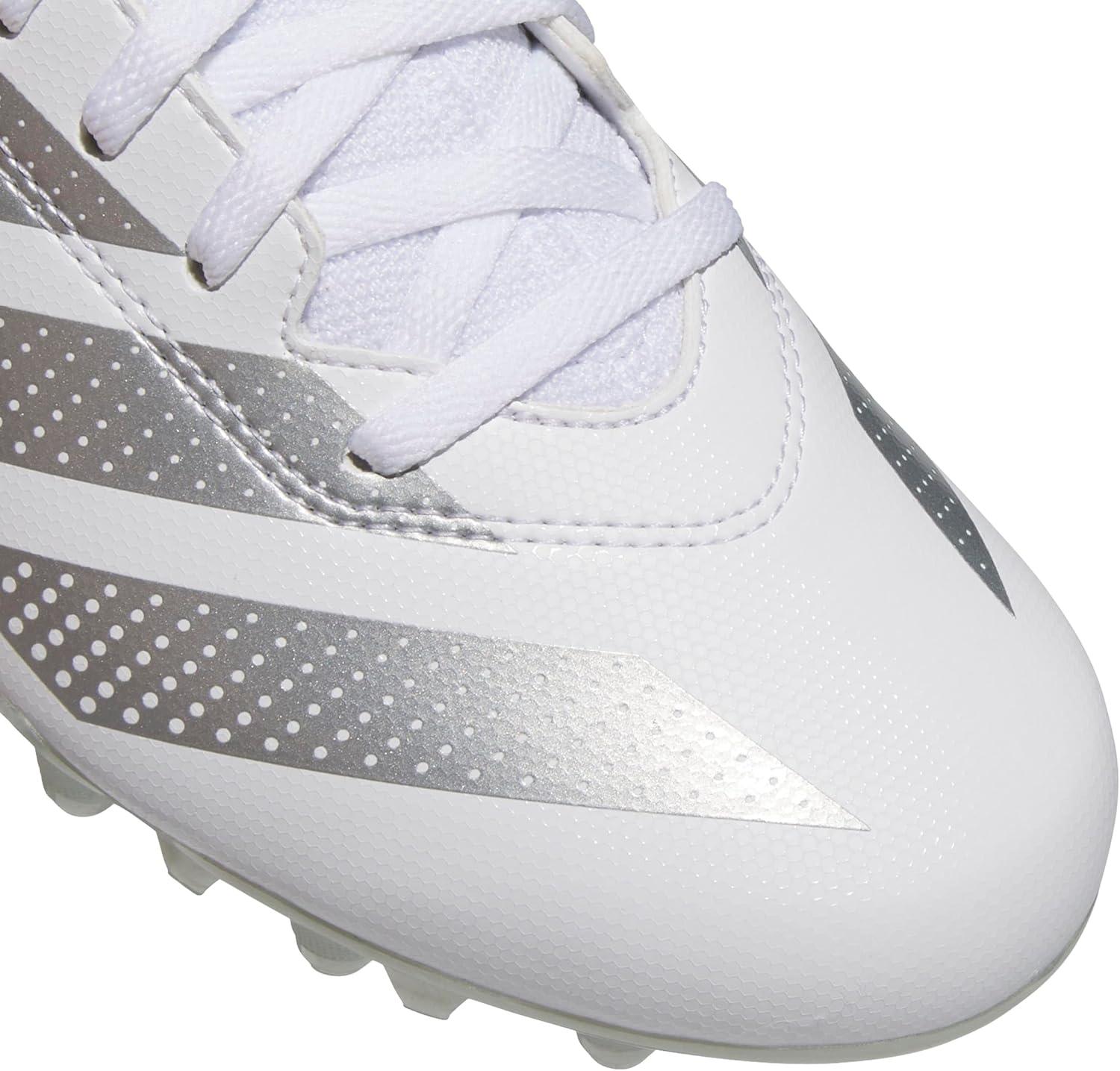 imageadidas Mens Adizero Impact2 American Football SneakerWhiteSilver MetallicWhite
