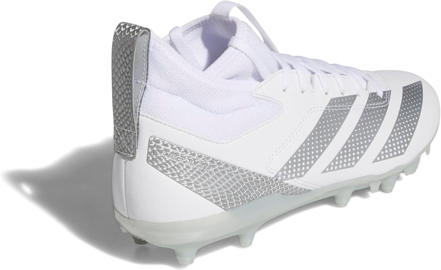 imageadidas Mens Adizero Impact2 American Football SneakerWhiteSilver MetallicWhite