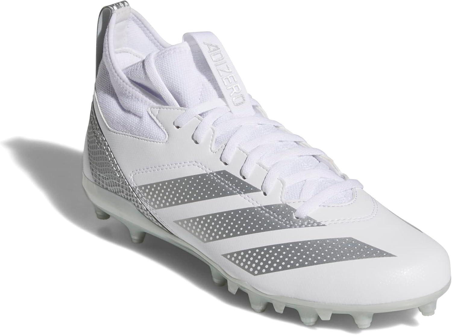 imageadidas Mens Adizero Impact2 American Football SneakerWhiteSilver MetallicWhite