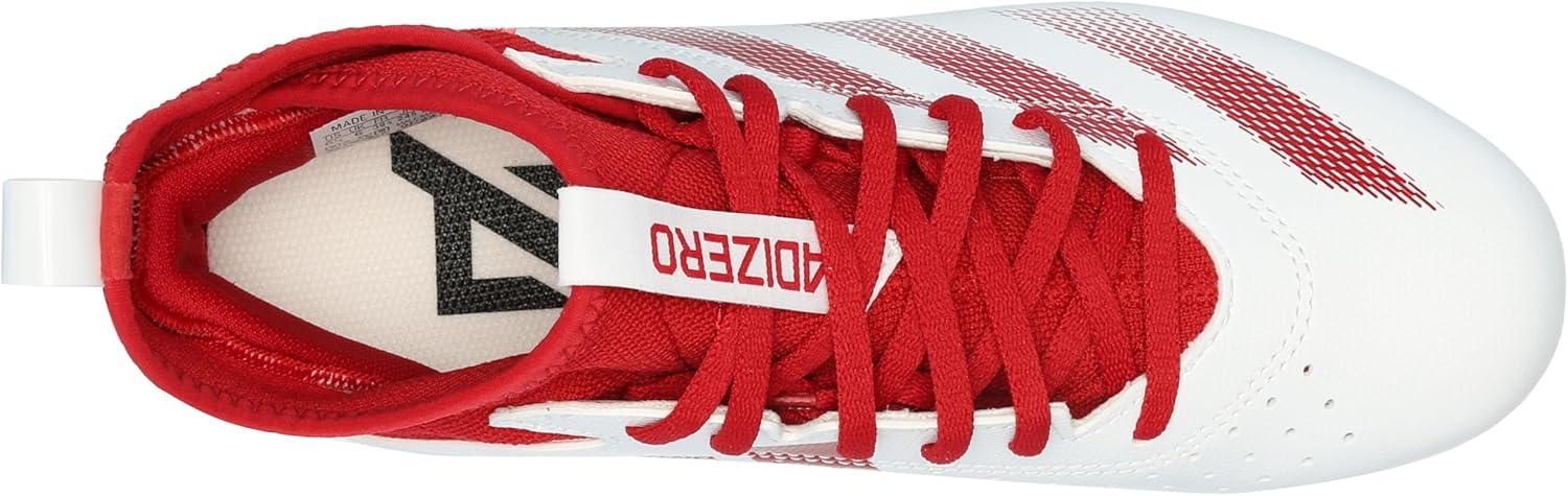 imageadidas Mens Adizero Impact2 American Football SneakerWhiteTeam Power RedWhite