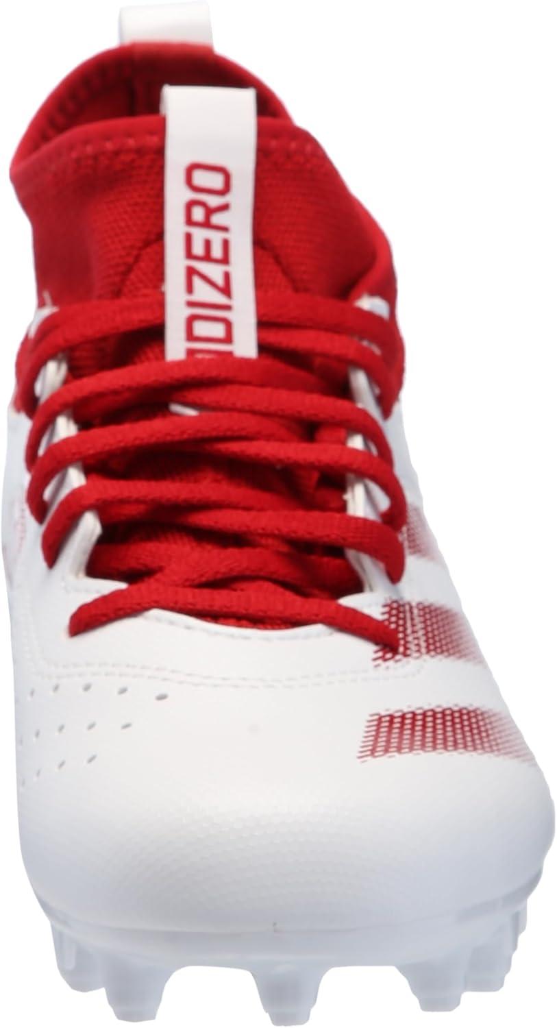 imageadidas Mens Adizero Impact2 American Football SneakerWhiteTeam Power RedWhite