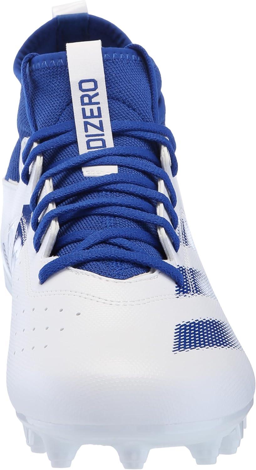 imageadidas Mens Adizero Impact2 American Football SneakerWhiteTeam Royal BlueWhite
