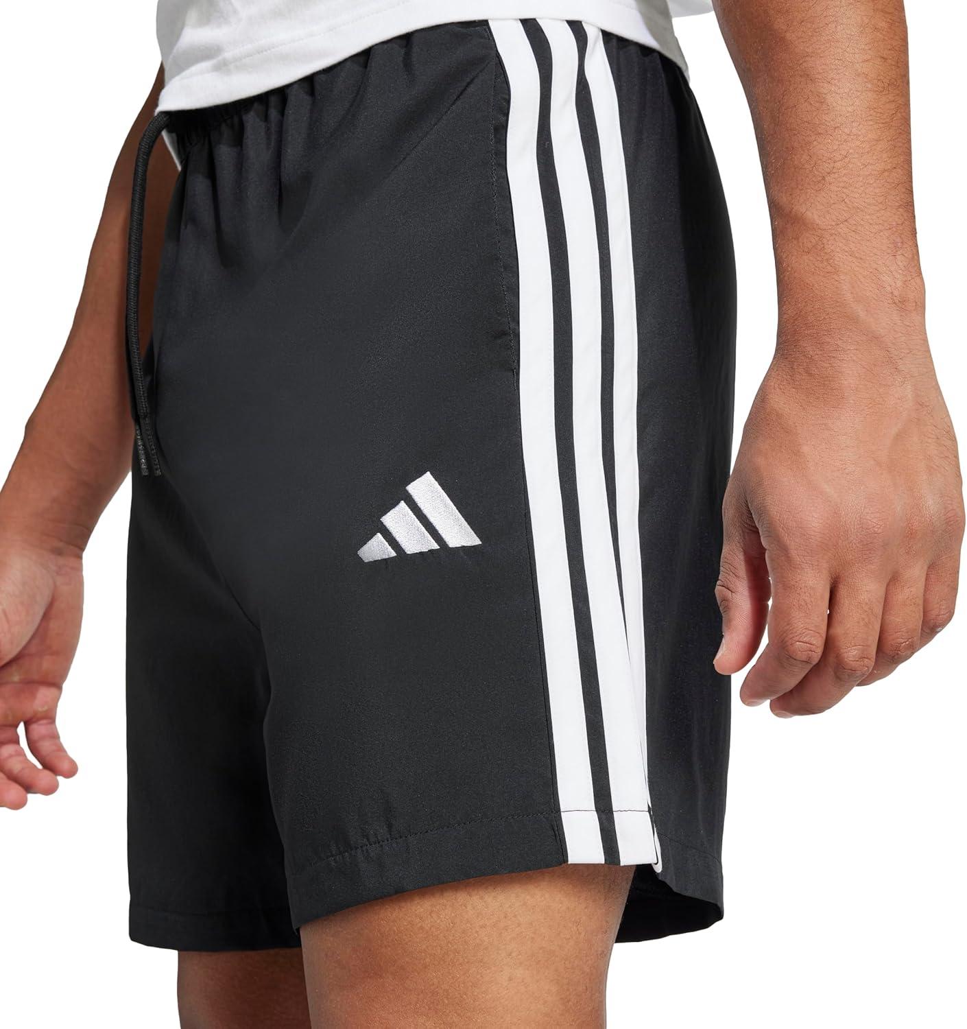 imageadidas Mens Essentials 3Stripes Chelsea 7inch ShortsBlackWhite