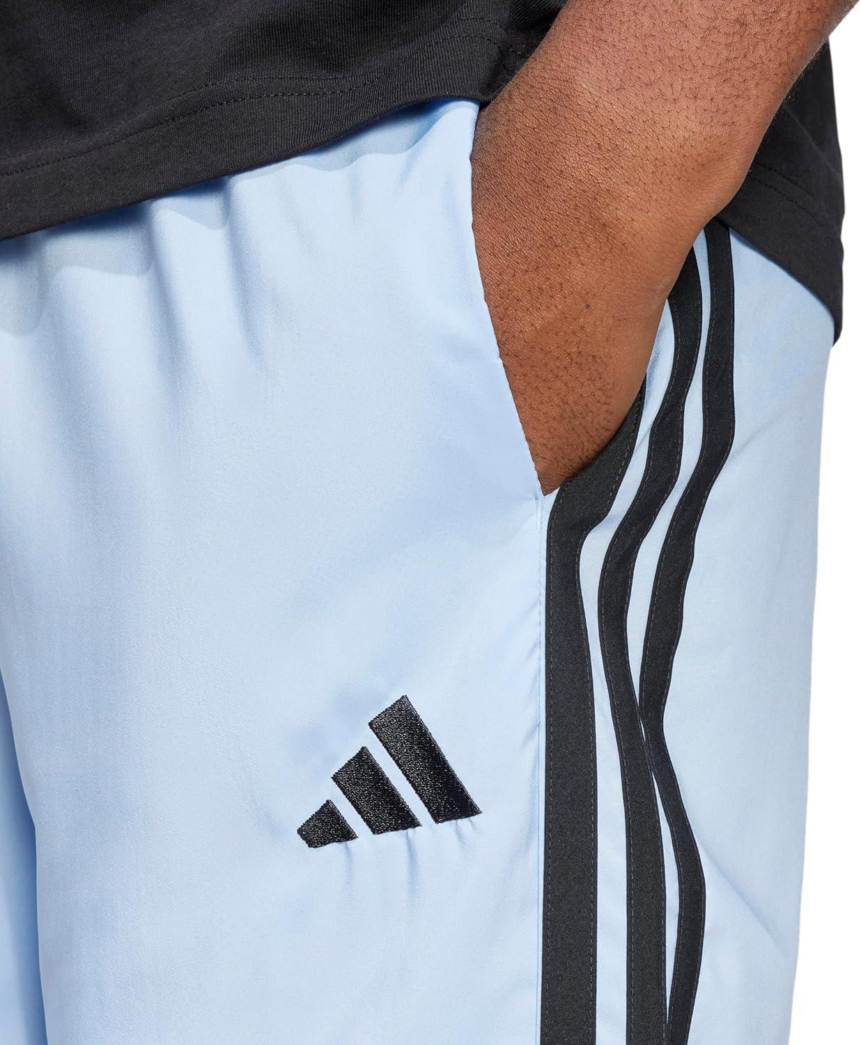 imageadidas Mens Essentials 3Stripes Chelsea 7inch ShortsBlueBlack