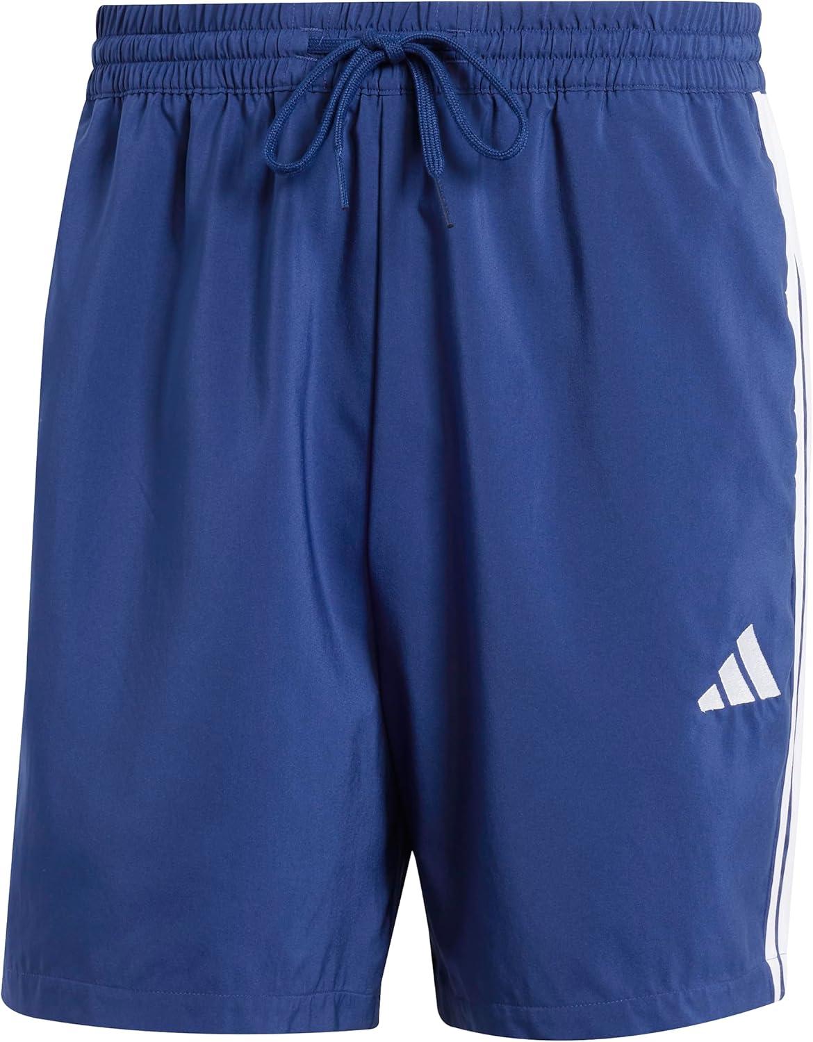 imageadidas Mens Essentials 3Stripes Chelsea 7inch ShortsDark BlueWhite