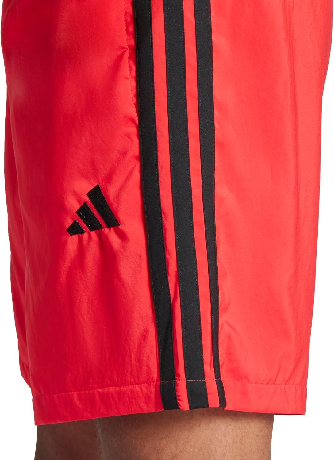 imageadidas Mens Essentials 3Stripes Chelsea 7inch ShortsPure RubyBlack