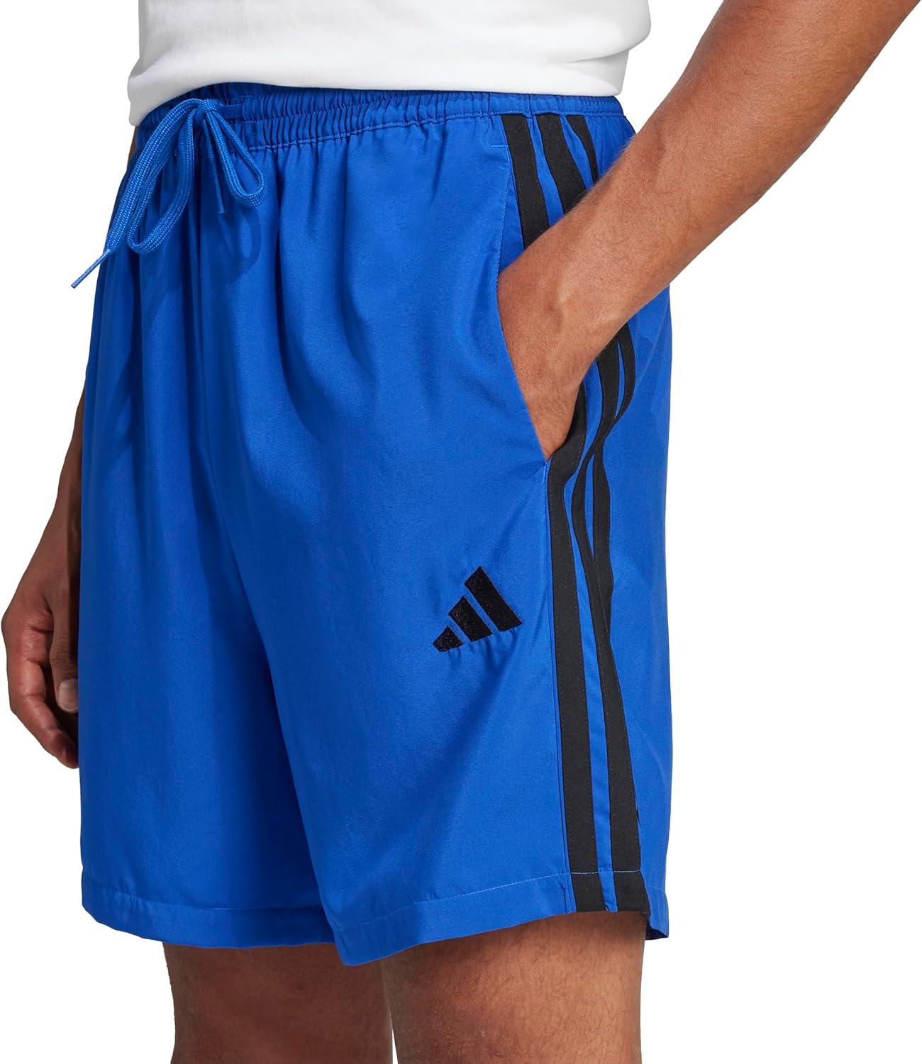 imageadidas Mens Essentials 3Stripes Chelsea 7inch ShortsTeam Royal BlueBlack